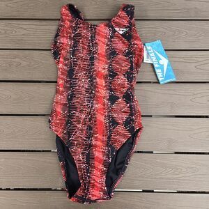 The Finals Women EDGE 1pc Swimsuit WaveBack Red/Black - Size 30 XXS New